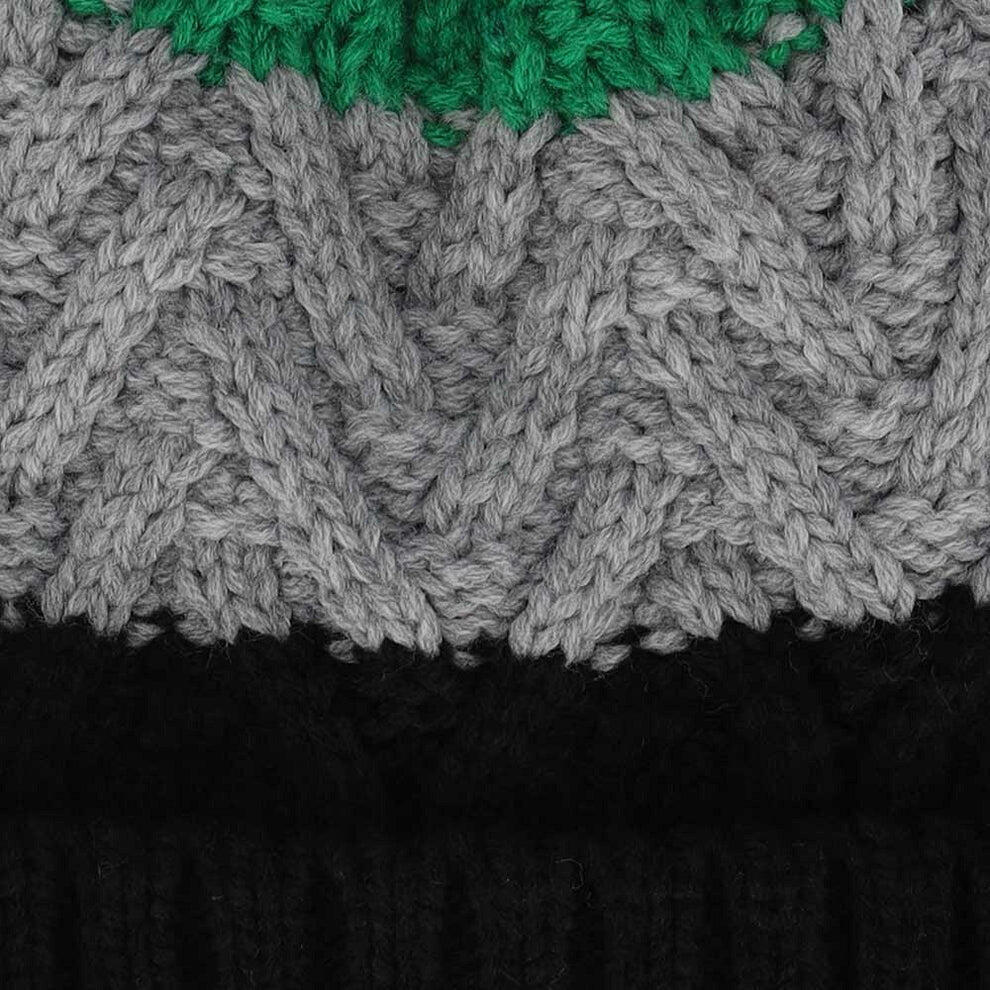 Cappello invernale da bambino cappello da sci con pon-pon multicolore verde da 2 2/3
