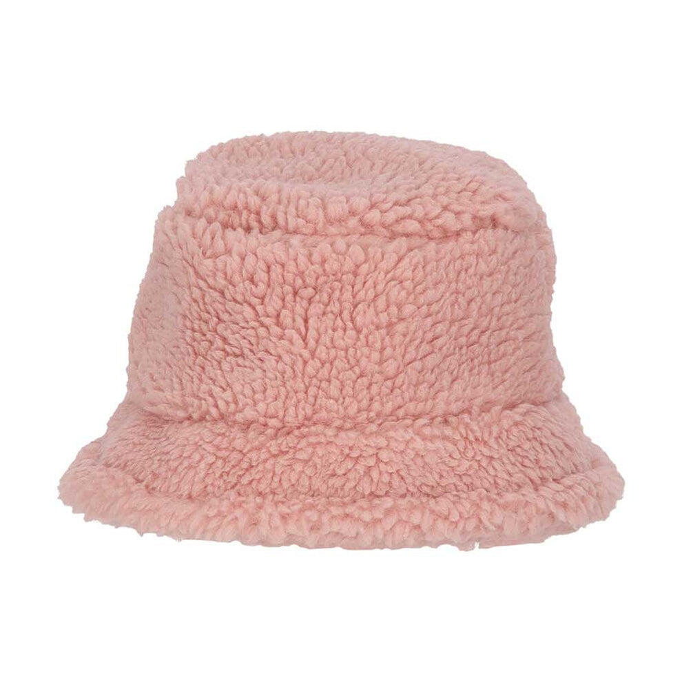 Cappello da bambina in lana color rosa chiaro per bambini dai 4 agli 8 anni. 2/3