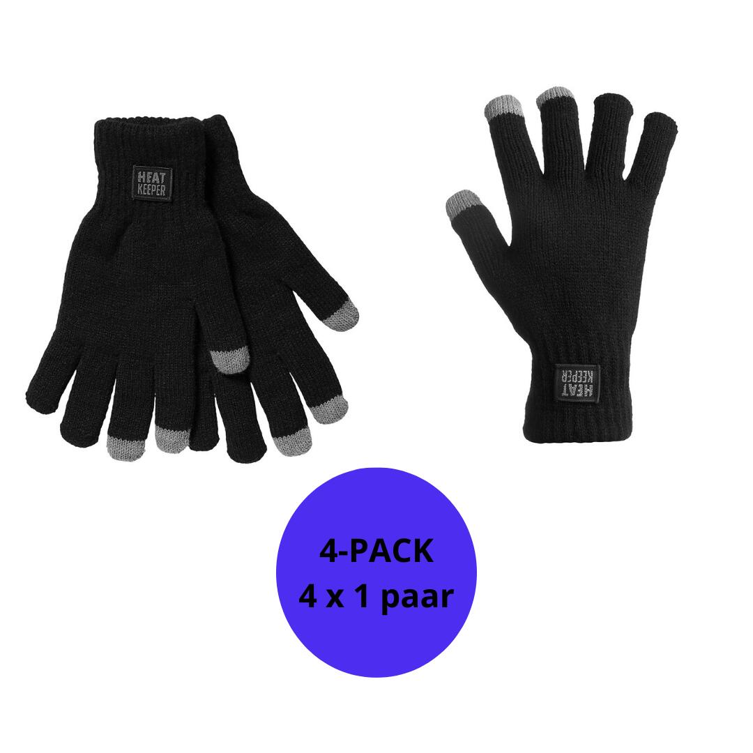 HEAT KEEPER Heatkeeper - Thermo handschoenen - I-touch - Zwart - 4-Paar
