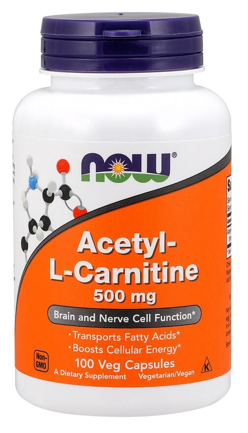 NOW Now Foods Acetyl L-Carnitine 500mg (100) Standard - Dieta e gestione del peso