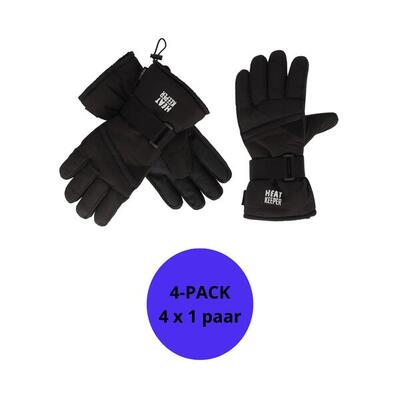 Heatkeeper - snowboard handschoenen pro - unisex - zwart - 4-paar