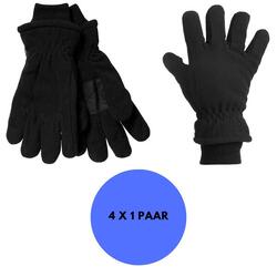 Heatkeeper - Gants thermiques en polaire - Homme - Noir - 4 paires