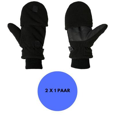 Heatkeeper - thermo handschoenen fingertop - heren - zwart - 2-paar