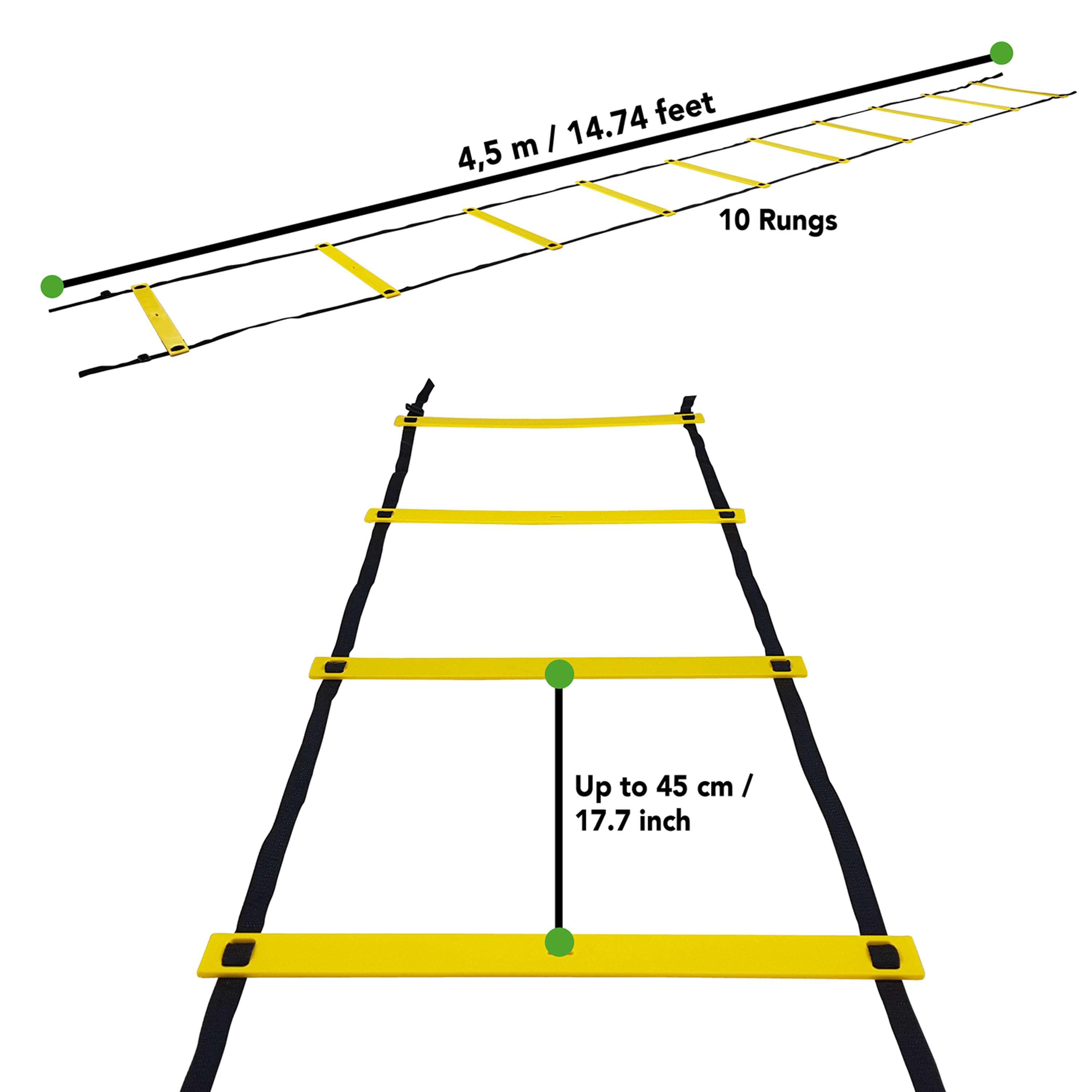 Agility Ladder - Speed ladder - Fitness ladder - Loop ladder - 4.5m 6/7