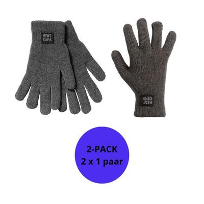 Heatkeeper - Gestrickte Thermohandschuhe Damen - Chenille - Dunkelgrau