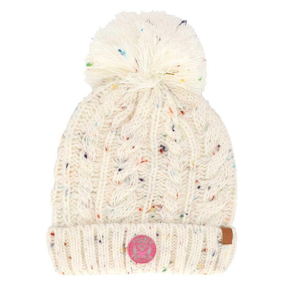 Completo invernale da bambina set da sci colore bianco sporco confezione 4/5