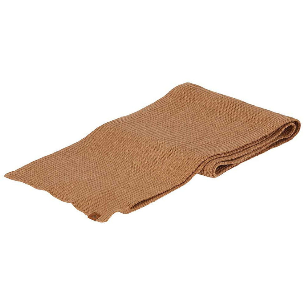 Écharpe homme côtelée camel unie taille unique 2/3