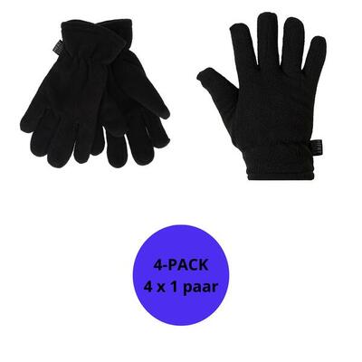 Heatkeeper - thermo kinderhandschoenen - zwart - 4-paar