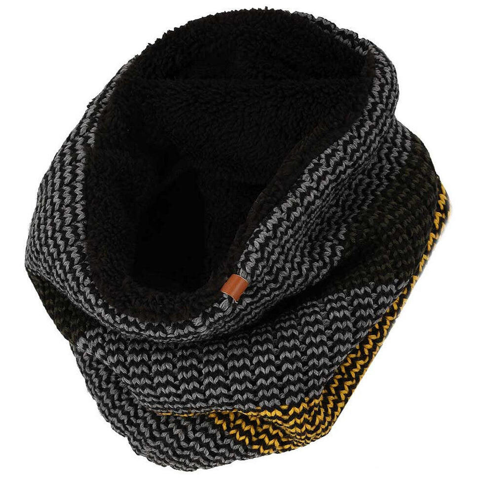 Kolorowy komplet narciarski męski - Czapka i szalik - Multi Black