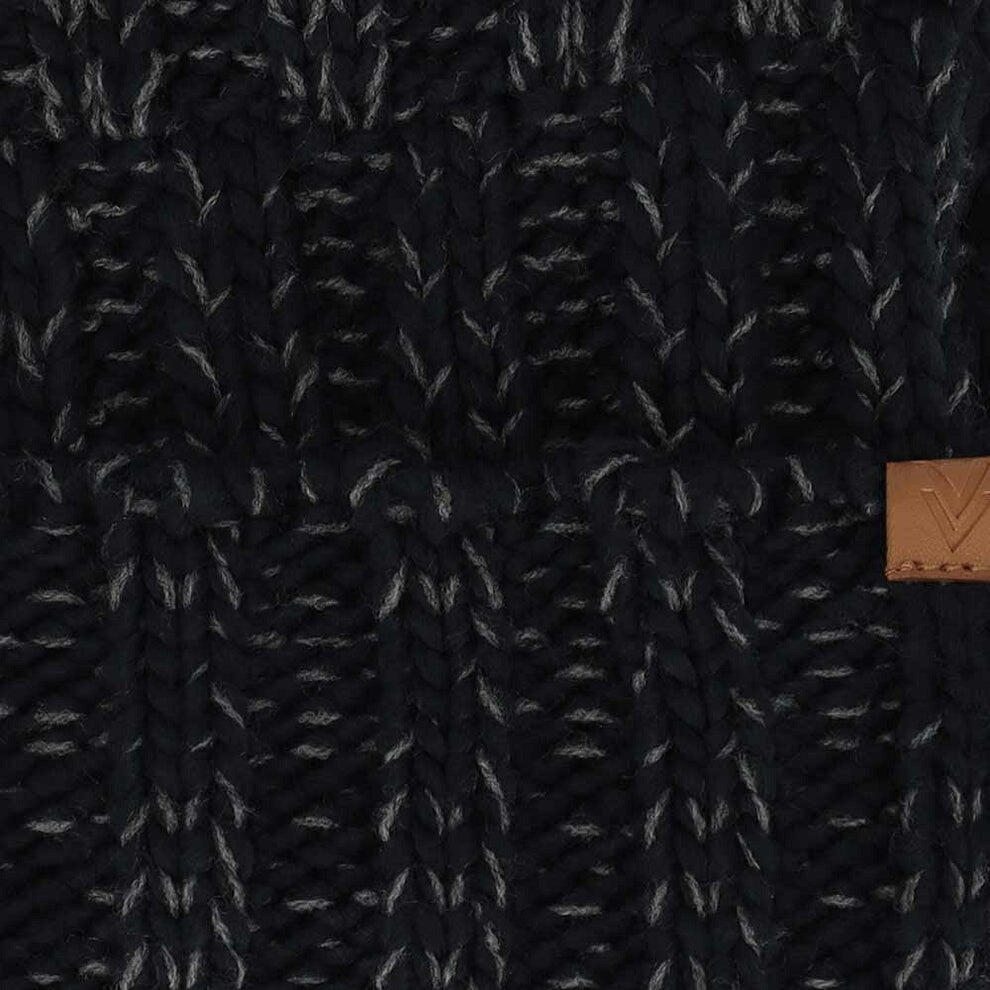 Cappello da sci da uomo in maglia blu navy/grigio taglia unica 3/3