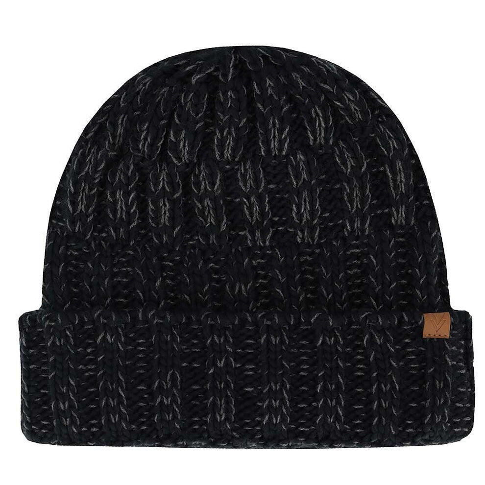 Cappello da sci da uomo in maglia blu navy/grigio taglia unica 2/3