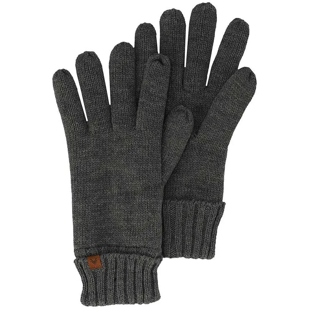 Gants tricotés pour homme gris moyen 2/3