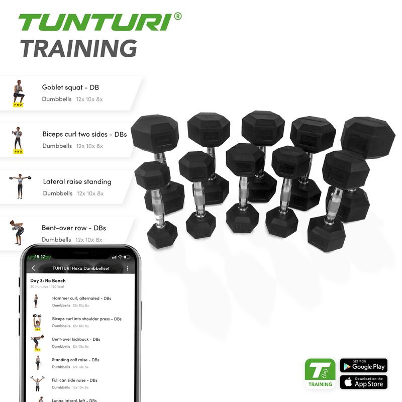 Rubber Dumbbell Set - Dumbellset