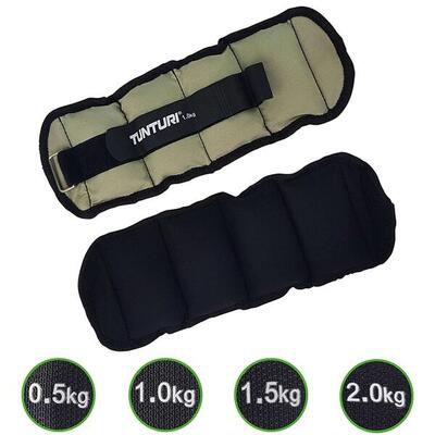 Pesas de tobillo y muñeca - 2 x 0,5 kg - Gris
