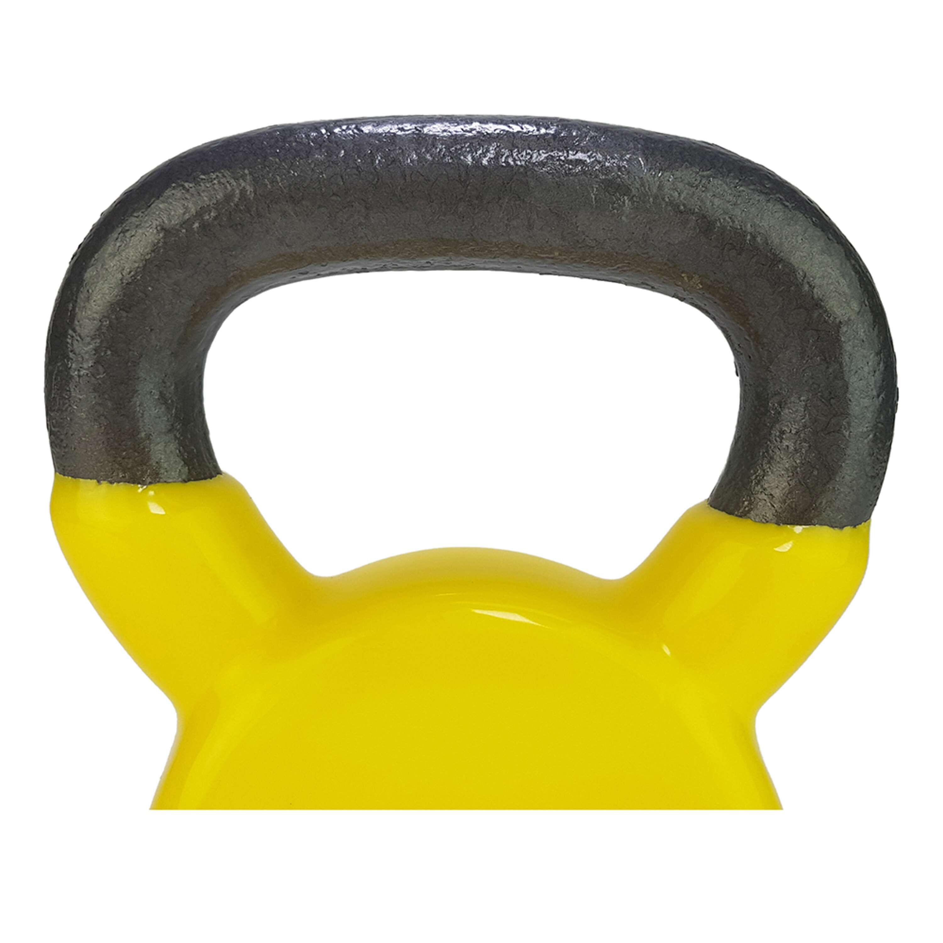 Kettlebell - Vinilo - 6 kg - Amarillo 7/7