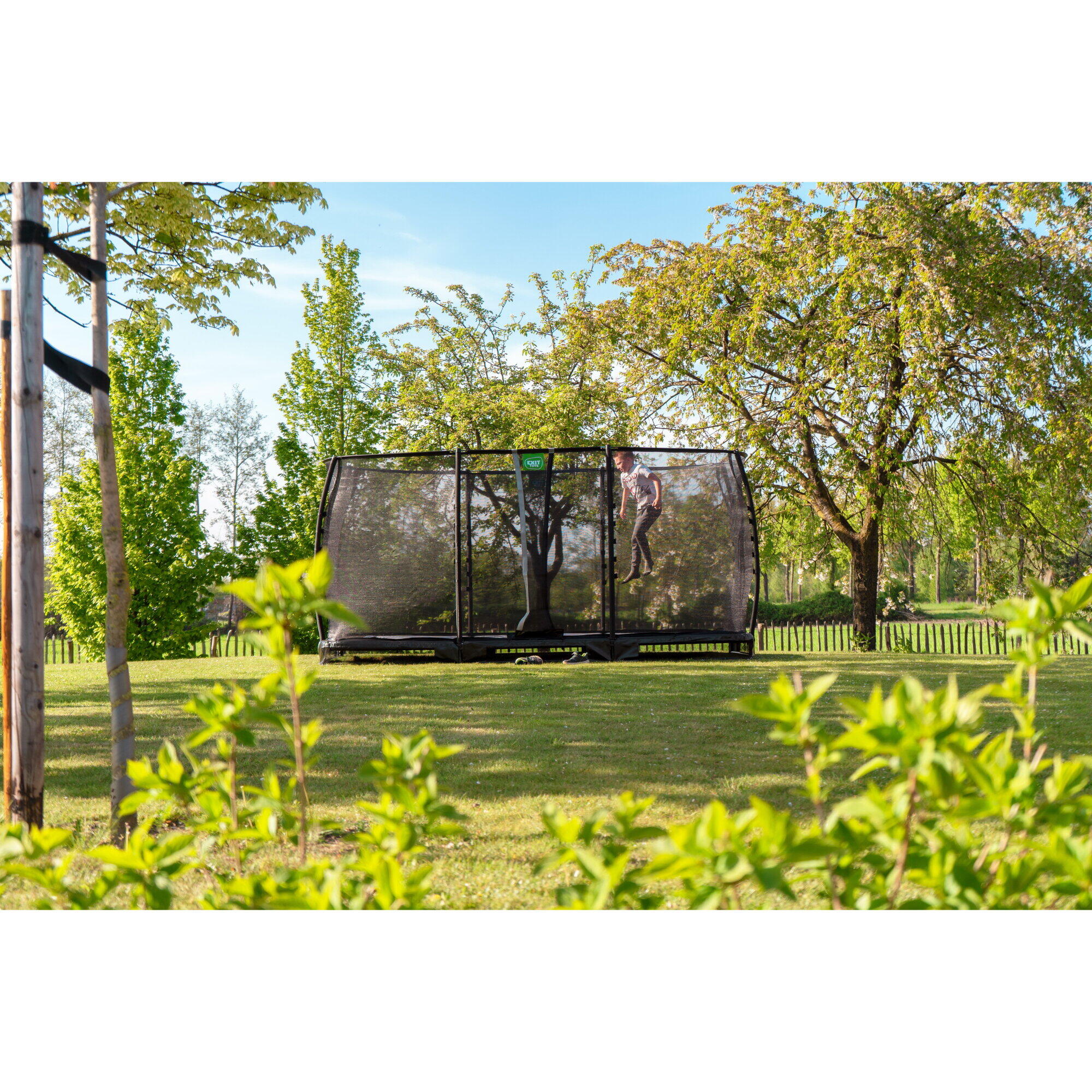 Trampolino elastico interrato EXIT Allure Classic 214x366cm - nero 7/7