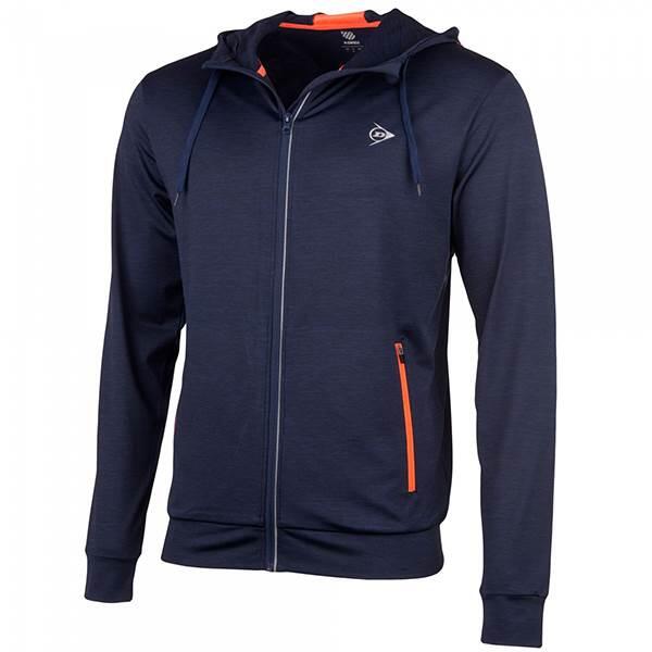 DUNLOP Casaco Dunlop Performance Warm Up Jacket Homem (Azul Navy,Neon Laranja)