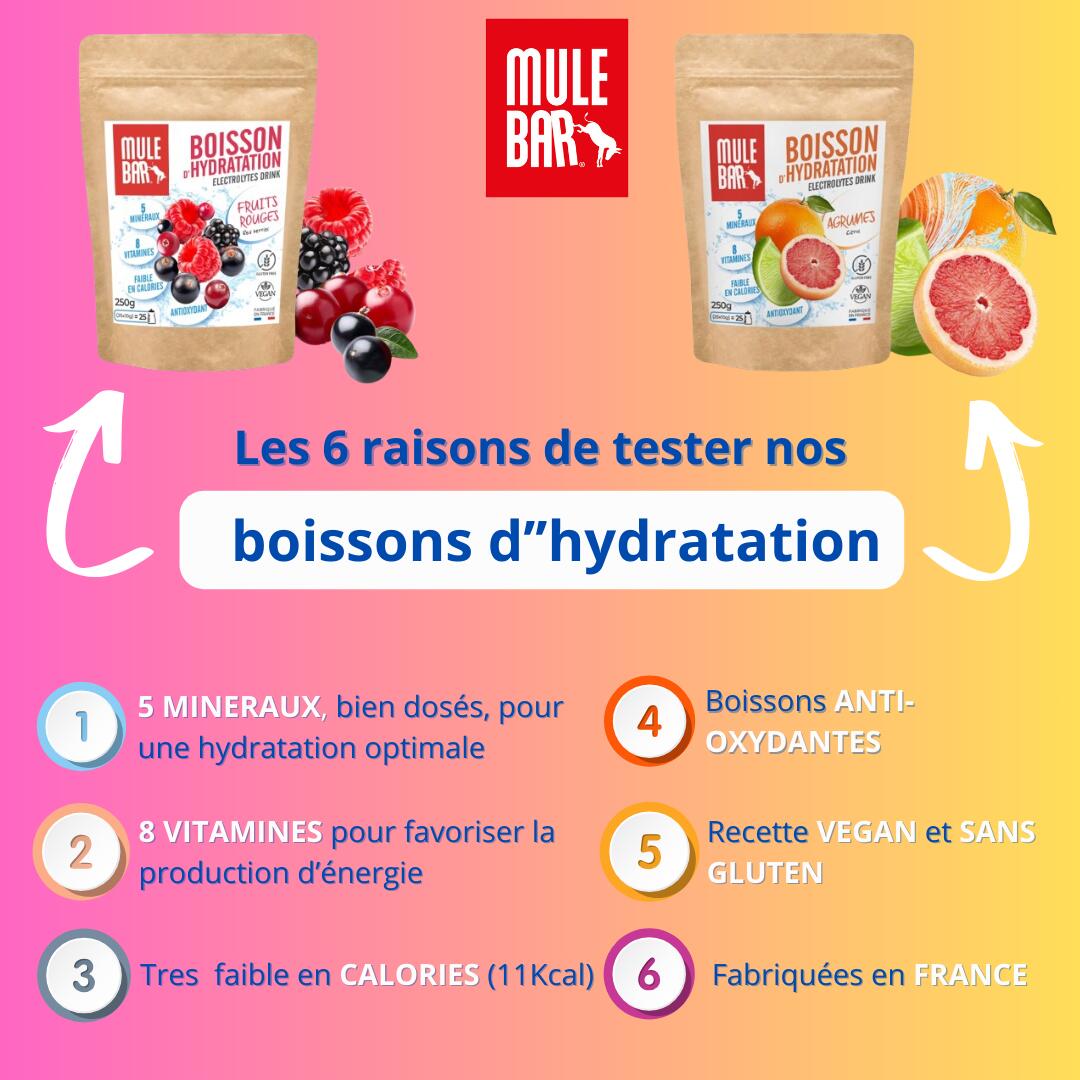Boisson d'hydratation - Electrolytes - Mulebar - Agrumes - 250g 3/5