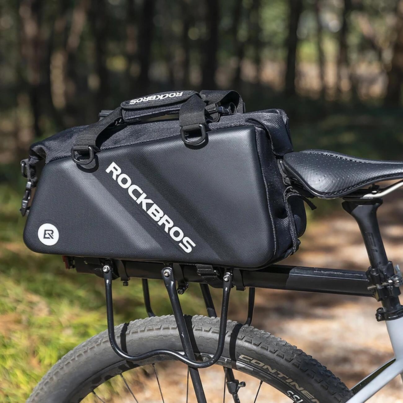 Alforja de bicicleta Rockbros para portaequipajes 11,6 L - Negro 3/7