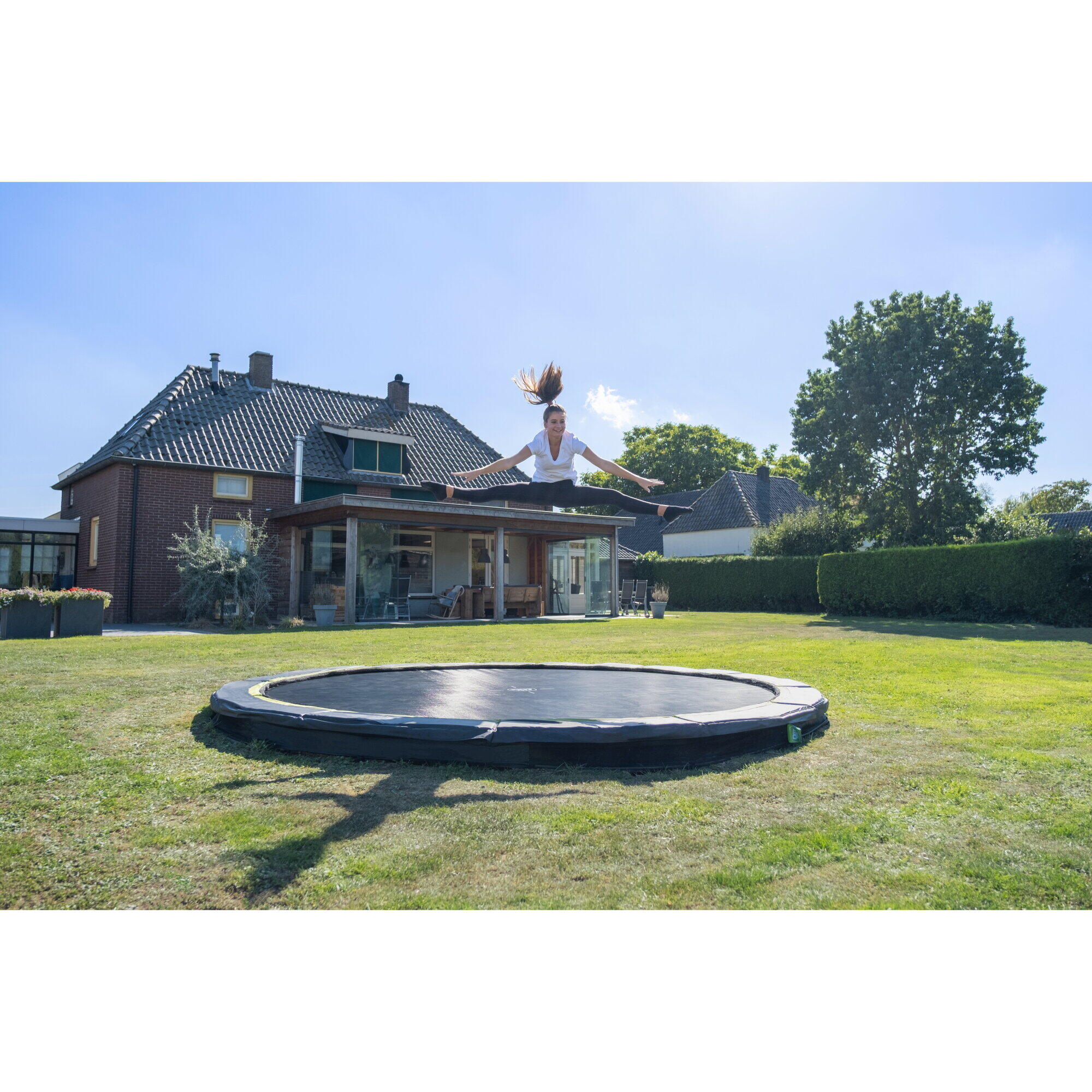 EXIT Silhouette inground sports trampoline ø305cm - zwart 4/7