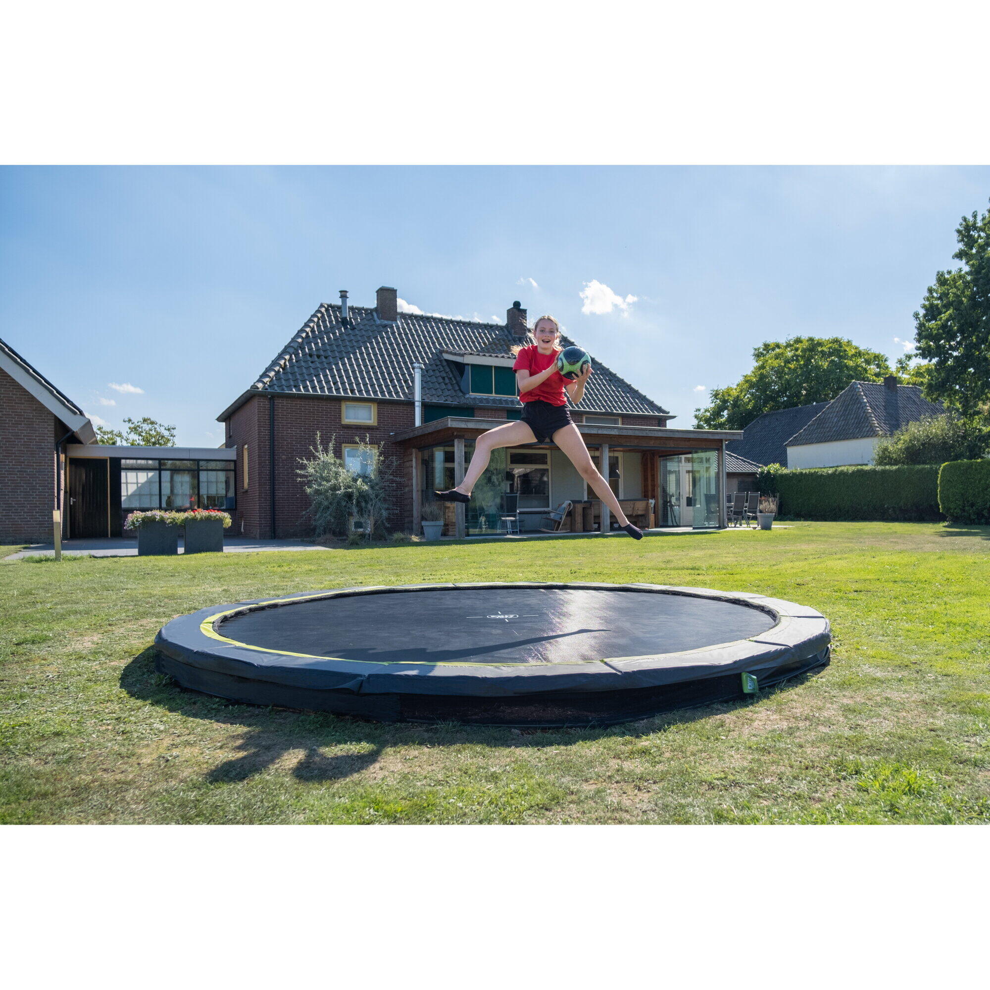 EXIT Silhouette inground sports trampoline ø305cm - zwart 7/7