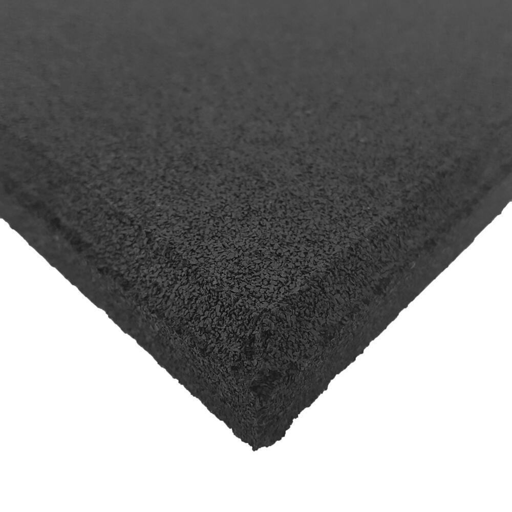 Piastrella per pavimento sportivo 100x100cm 15mm - Grana extra fine - Nero 3/7