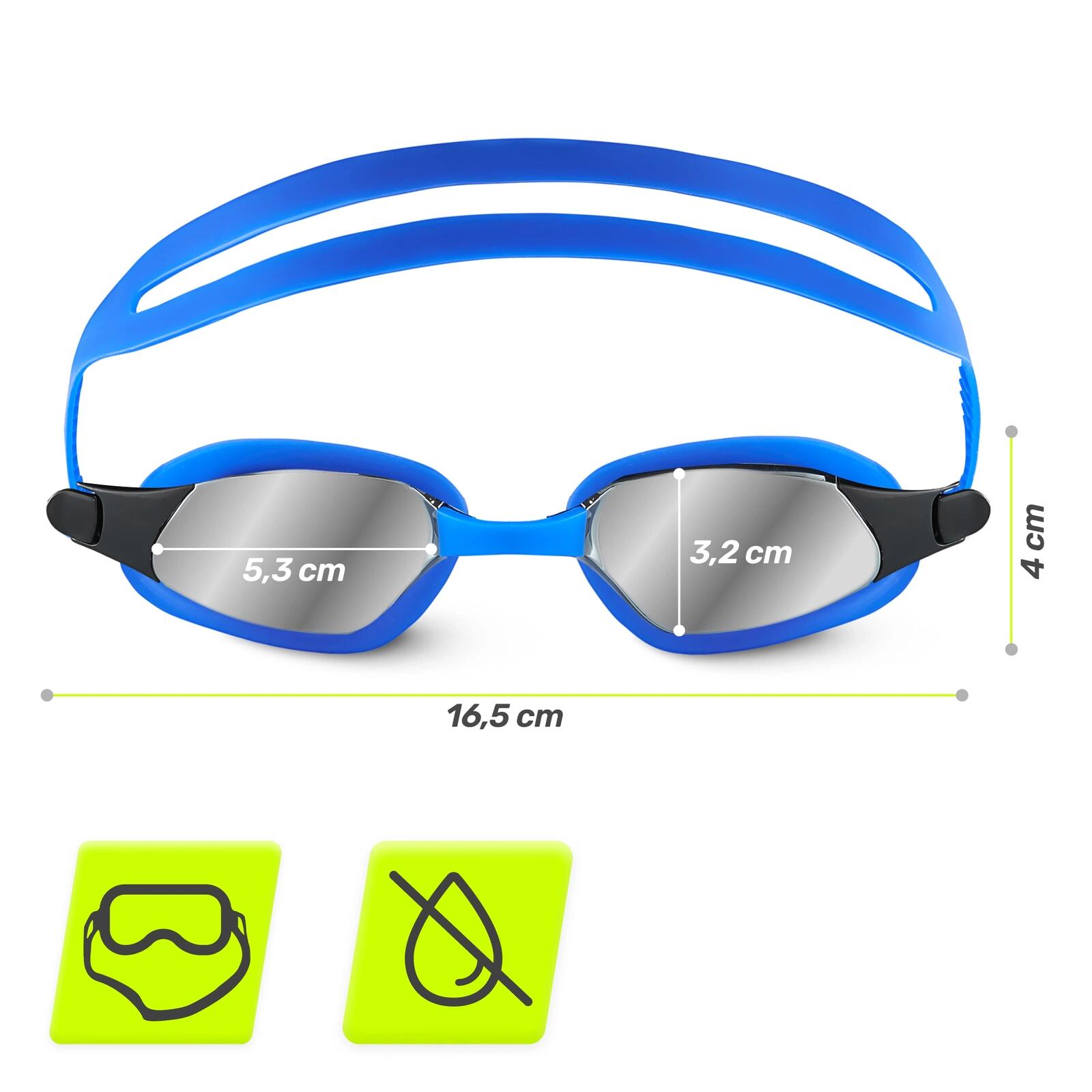 Occhialini Nuoto Anti-Fog Filtro UV Silicone TSUNAMI con Custodia 2/7