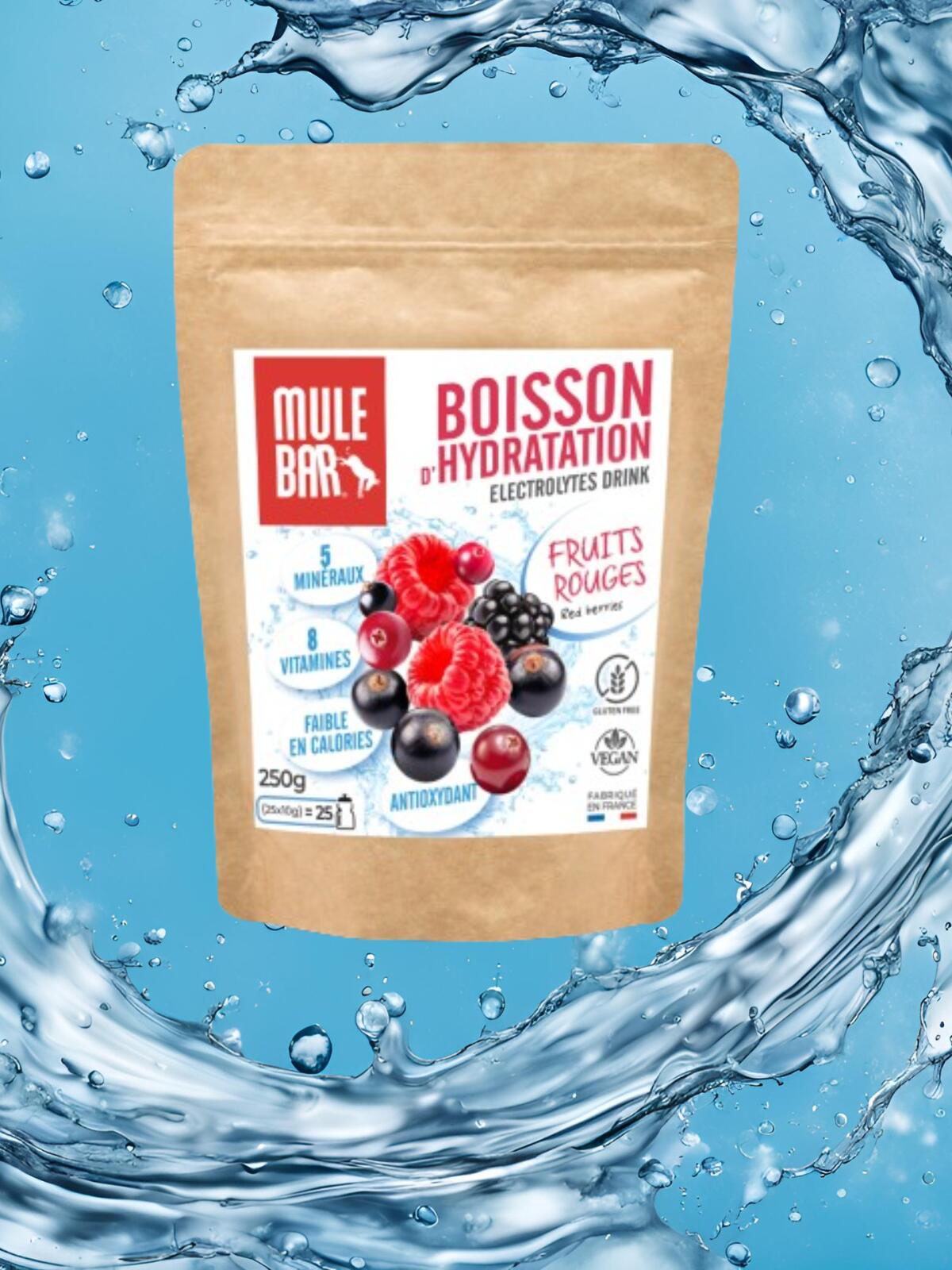 Boisson d'hydratation - Electrolytes - Mulebar - Fruits rouges - 250g 4/4