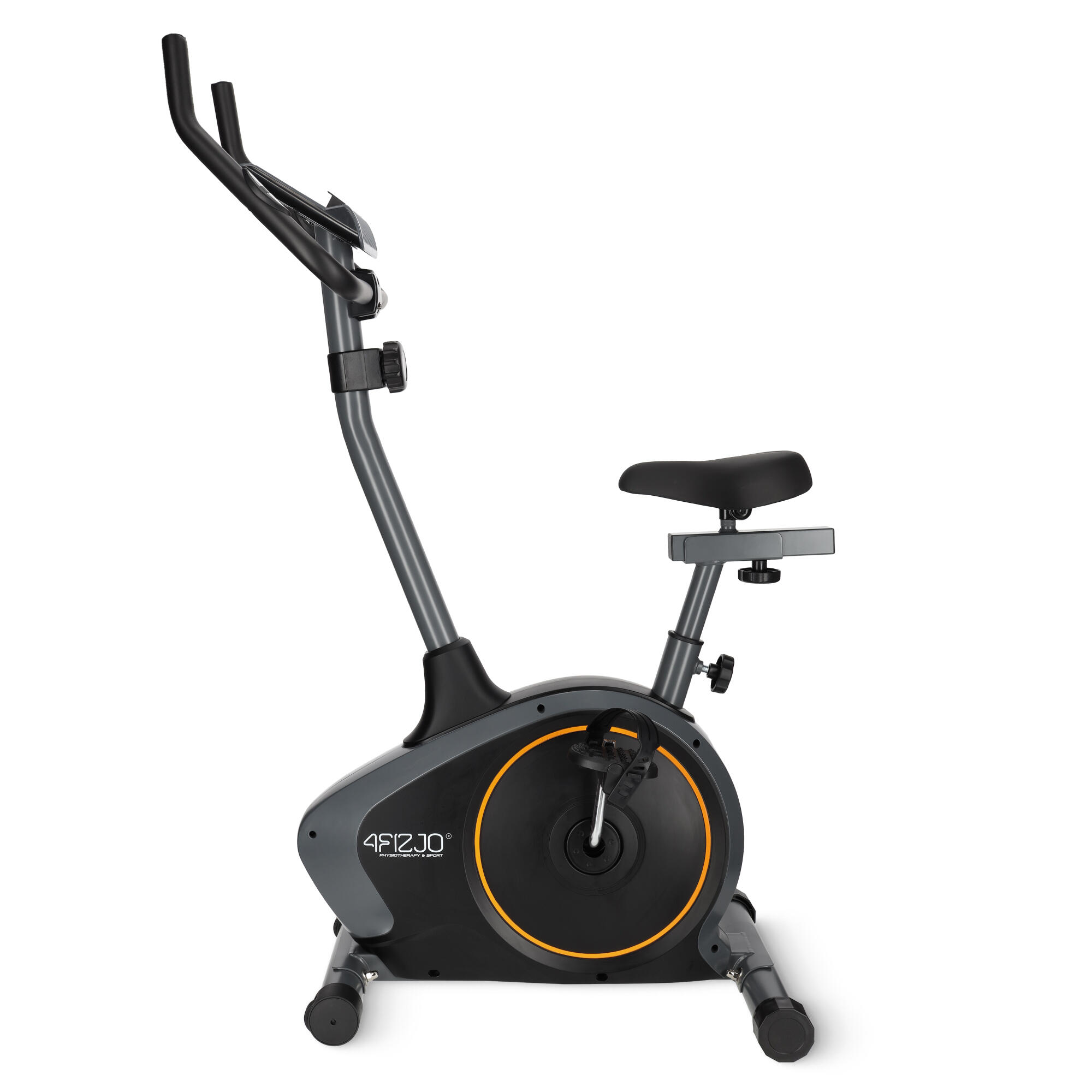Rower stacjonarny treningowy 4FIZJO EVO+ magnetyczny czarno-niebieski