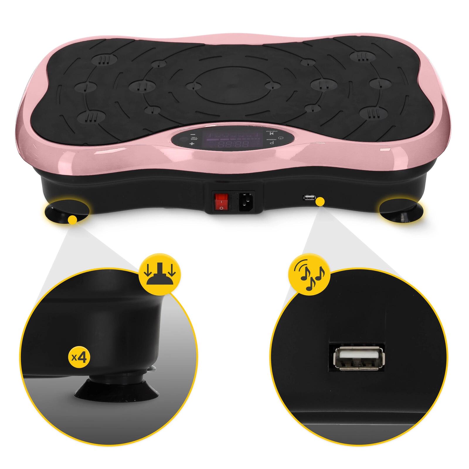 Vibrationsplatte 4FIZJO ULTRA+ Fitness Vibrationsboard mit Bluetooth 5/7