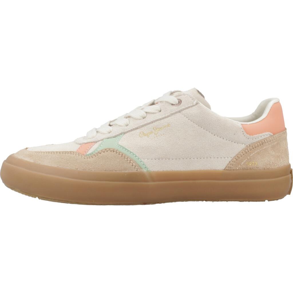 Baskets Pepe Jeans Modèle Travis Retro W Couleur Beige 2/5