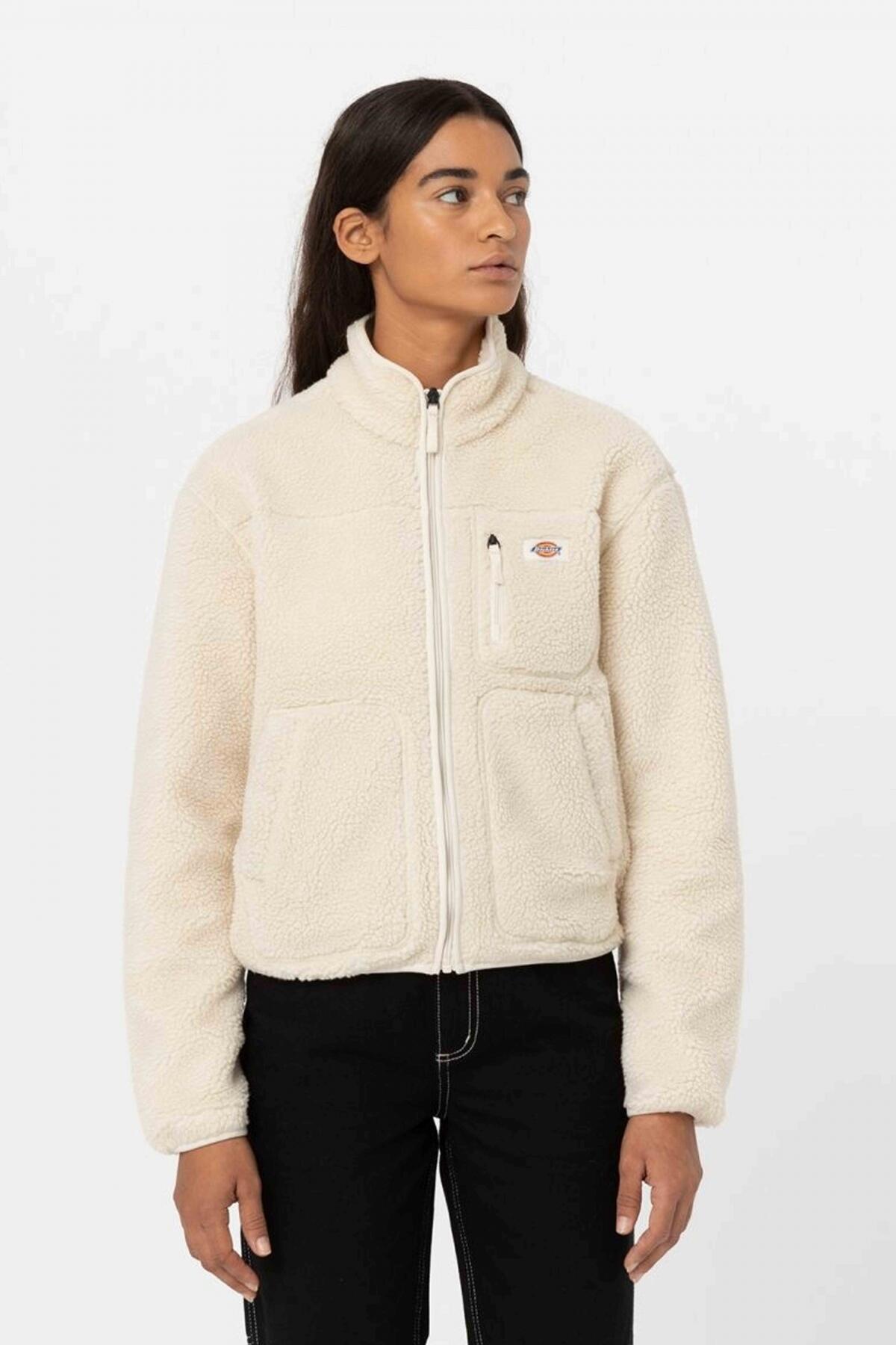 Jaqueta Dickies Modelo Mount Hope Fleece W Wh Cor Branco 5/5
