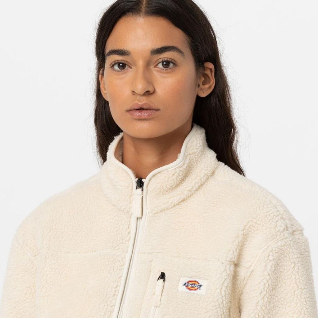 Jaqueta Dickies Modelo Mount Hope Fleece W Wh Cor Branco 3/5