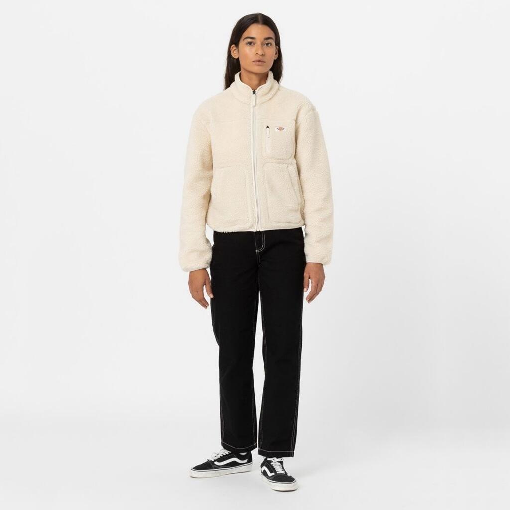 Jaqueta Dickies Modelo Mount Hope Fleece W Wh Cor Branco 4/5