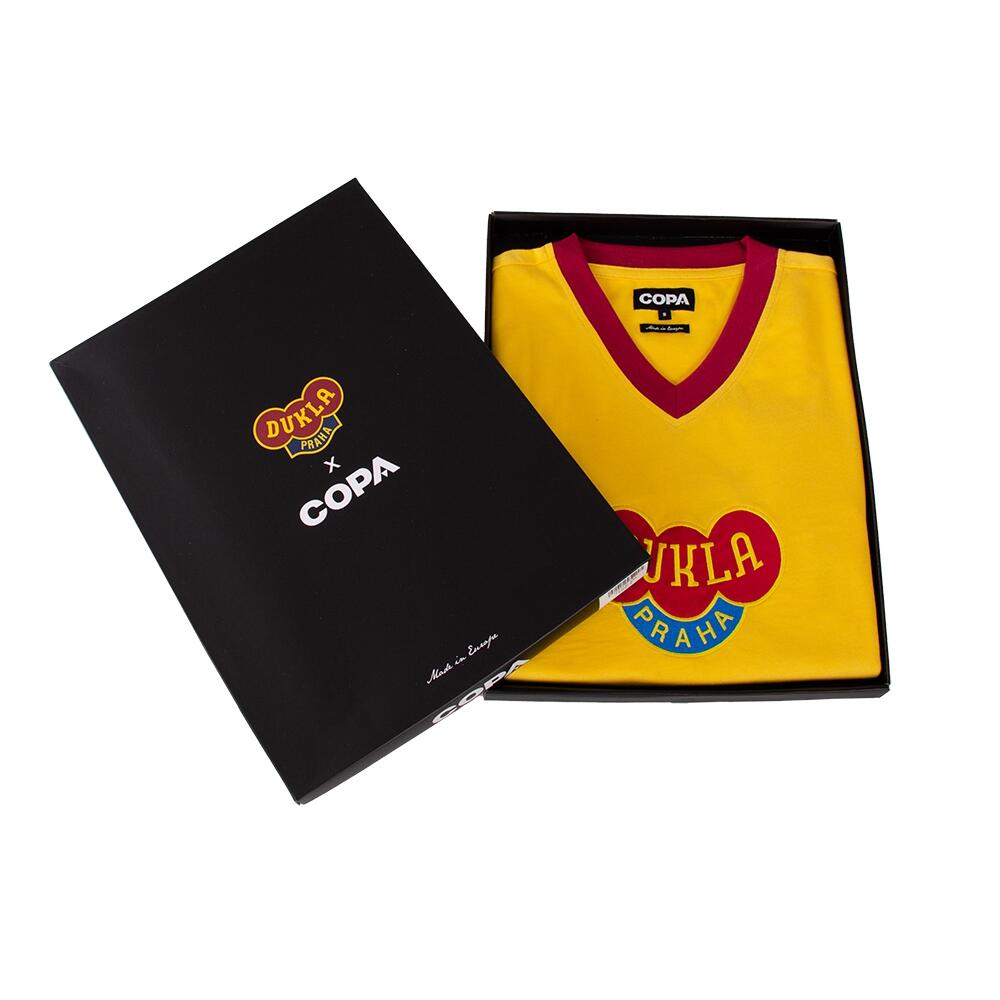 Retro Voetbalshirt - Heren - Dukla Praag 1960 - Uitshirt - Geel 6/7