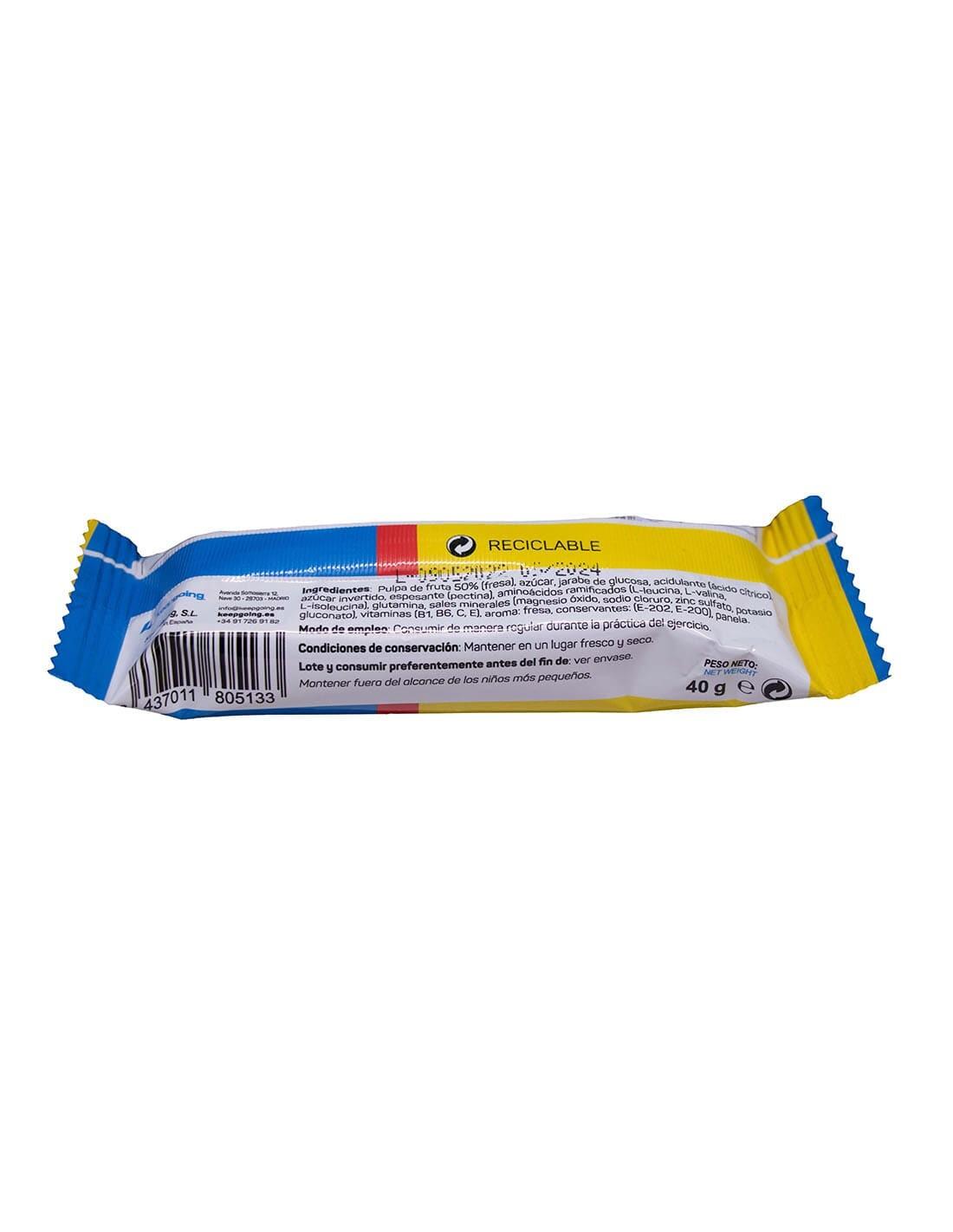 Barritas Energéticas Naturales Energía Pro "EnergyPro Bar" de Fresa 24x40g 3/7