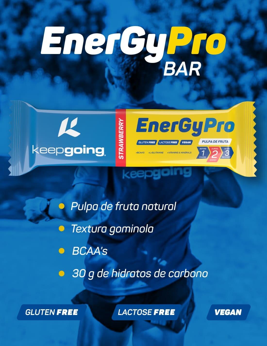 Barritas Energéticas Naturales Energía Pro "EnergyPro Bar" de Fresa 24x40g 6/7