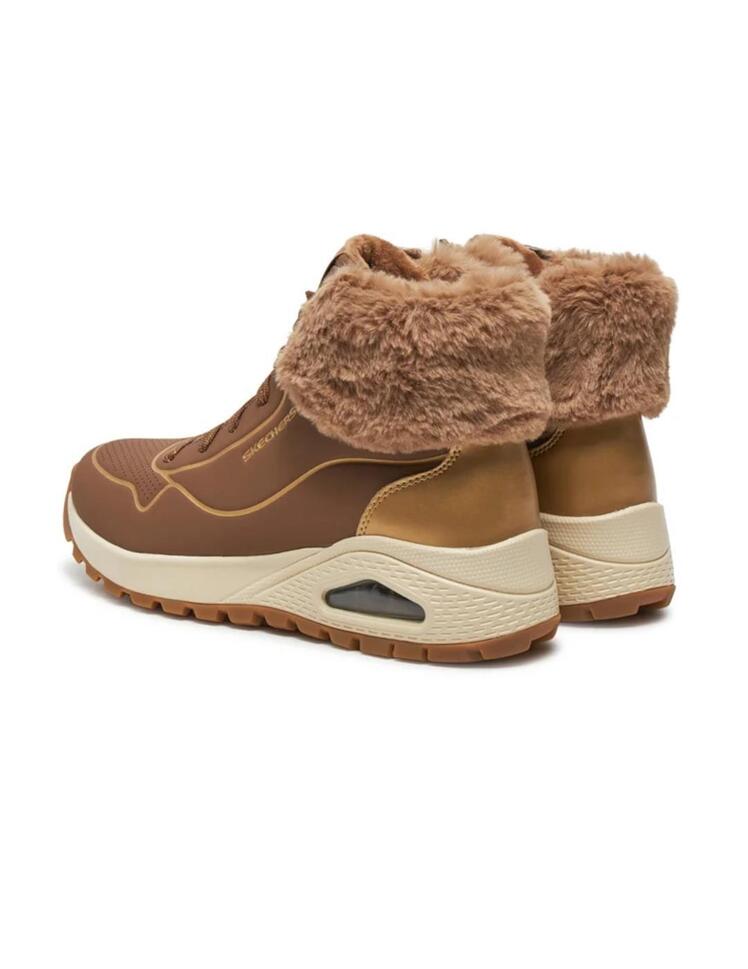 Buty damskie SKECHERS Uno Rugged Fall Shimmer taupe/metallic