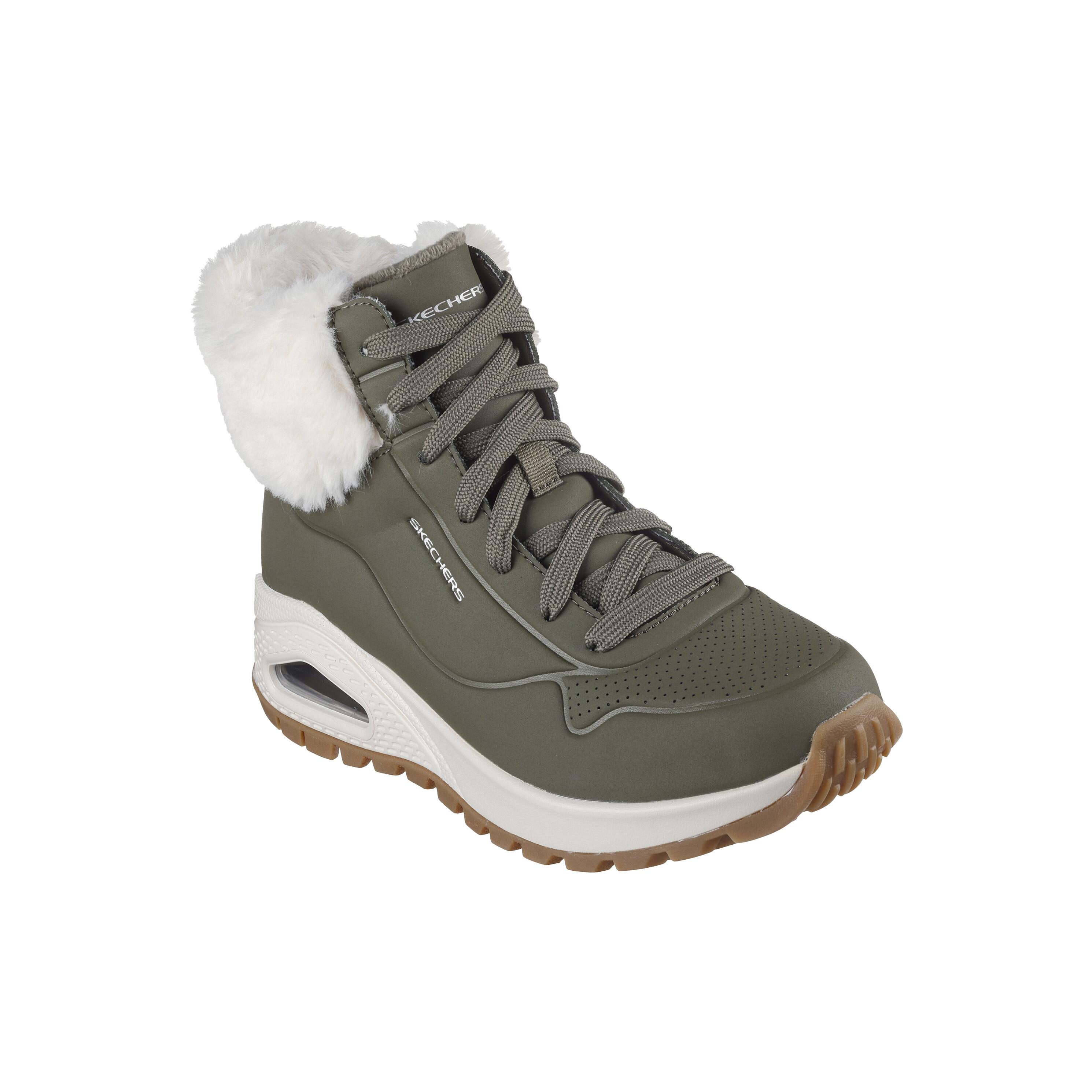 Botins Desportivos Mulher Skechers 167274_OLV Verdes com Atacadores 3/7