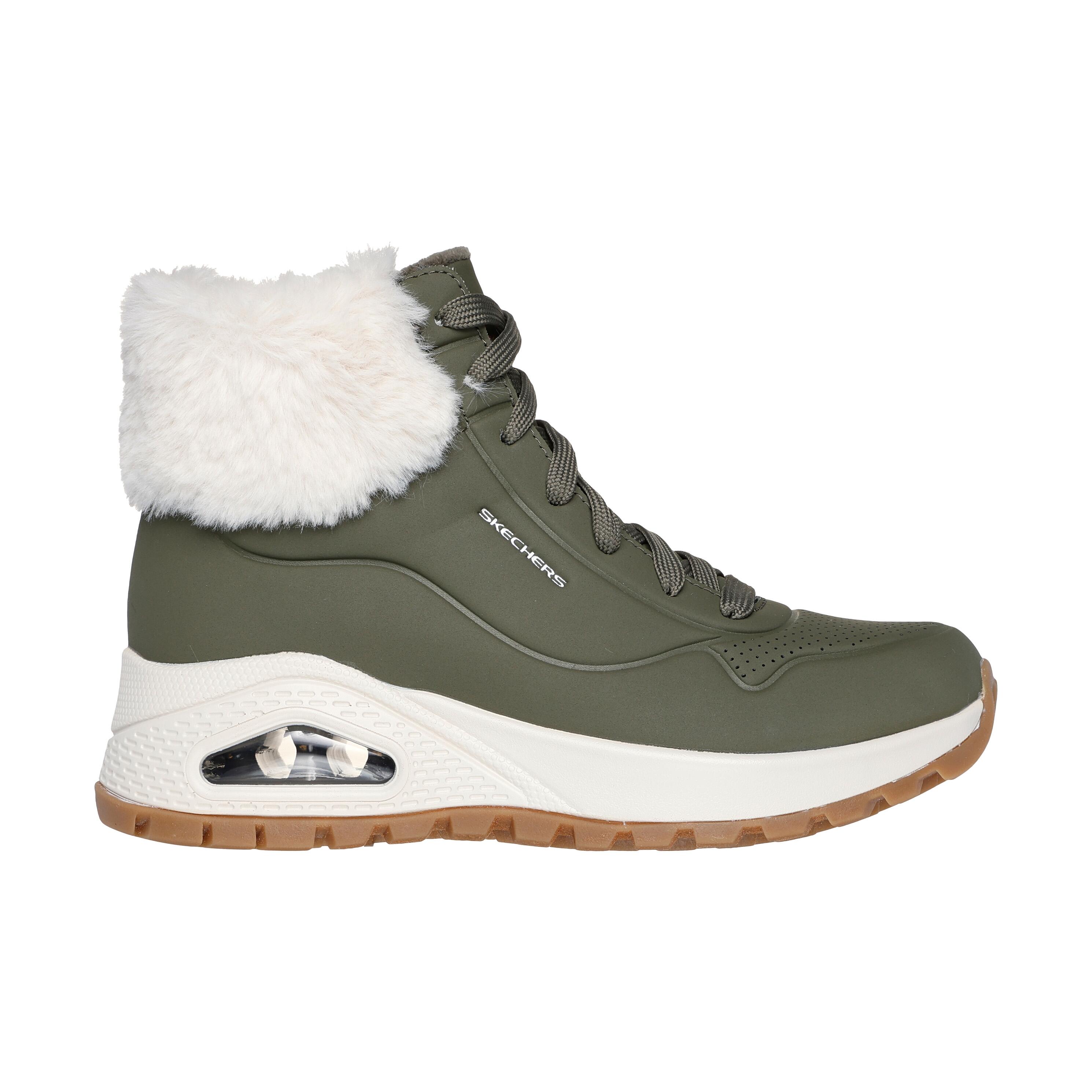 Botins Desportivos Mulher Skechers 167274_OLV Verdes com Atacadores 2/7