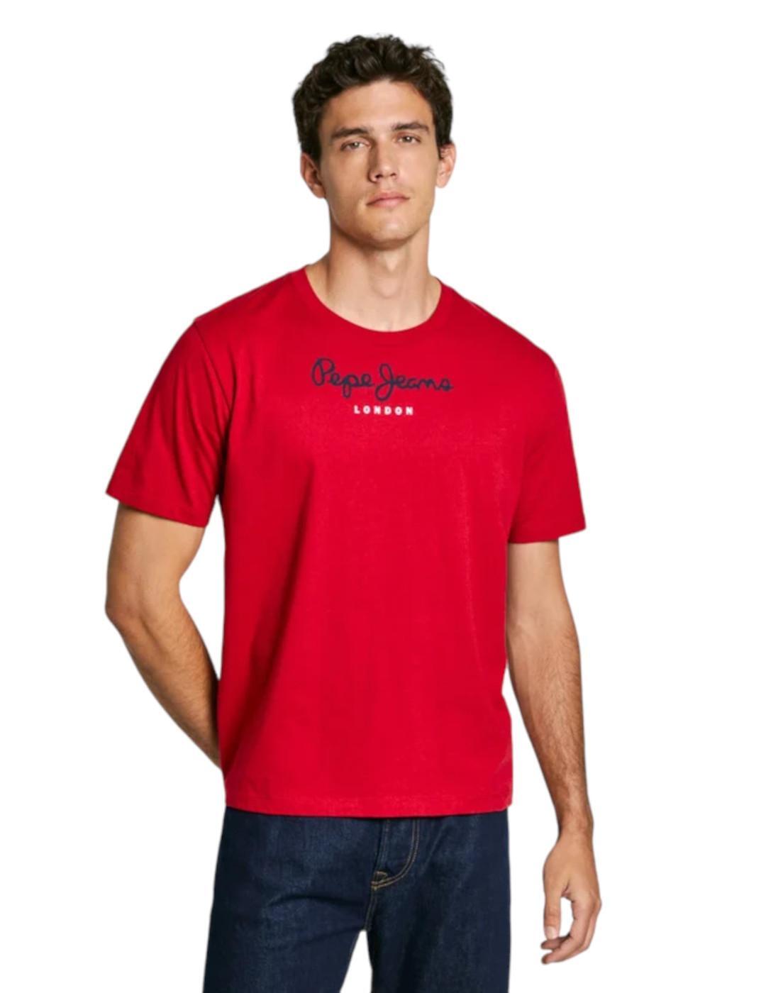 Short sleeve T-shirt for Men Pepe jeans Eggo Red 2/6