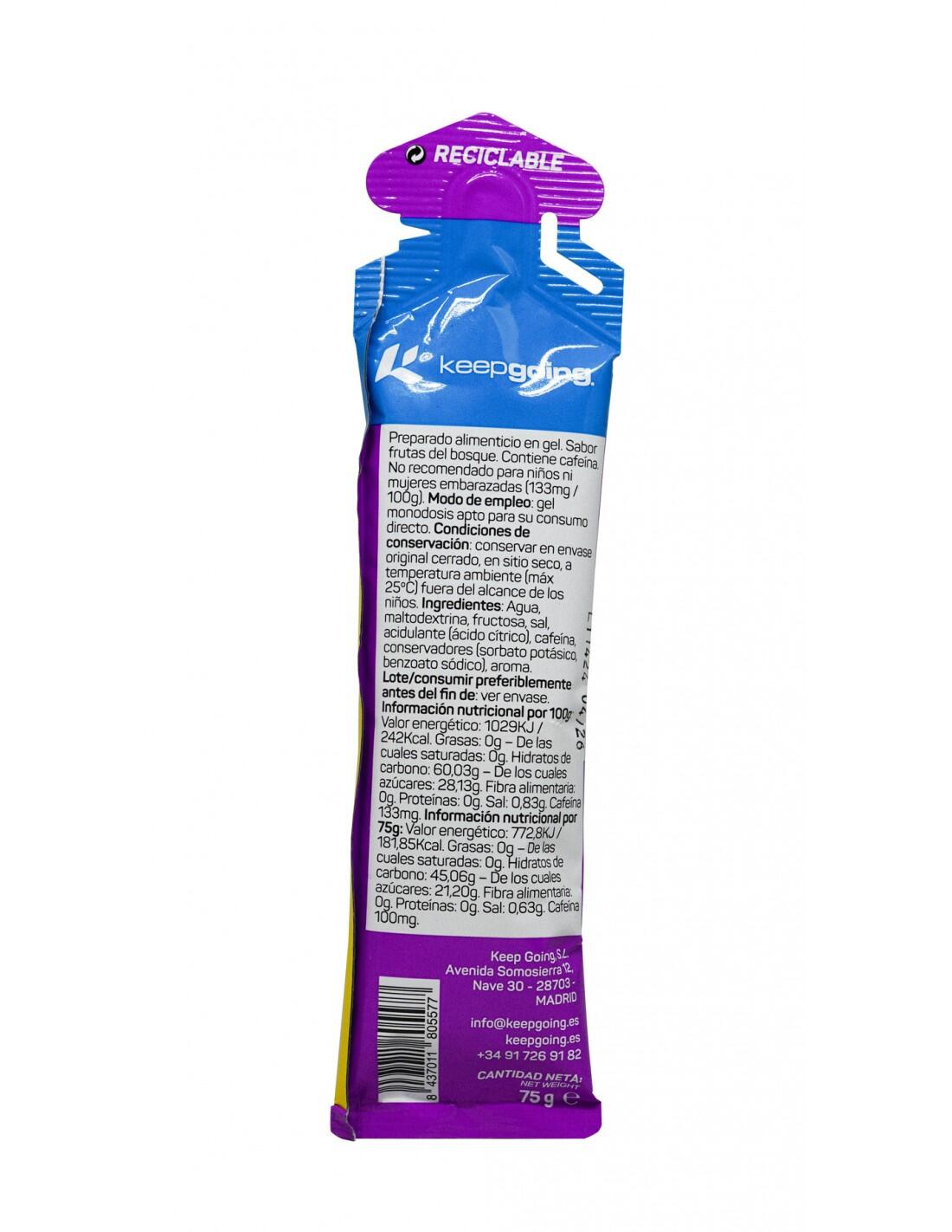 Gel Energético Energía Pro "EnergyPro Gel" Sabor Frutos Rojos 1 ud x 75g 2/4