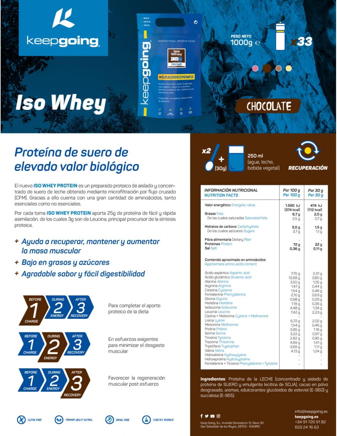 Proteína Iso Whey "Iso Whey Protein" Sabor Chocolate 1kg 4/4