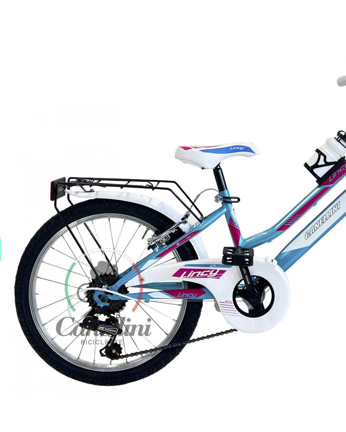 Kinderfahrrad MTB Canellini LINCY 20" - Hellblau/Fuchsia 3/3