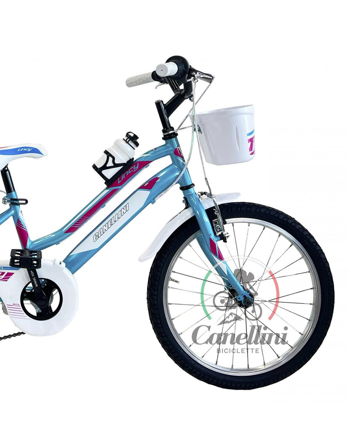 Kinderfahrrad MTB Canellini LINCY 20" - Hellblau/Fuchsia 2/3