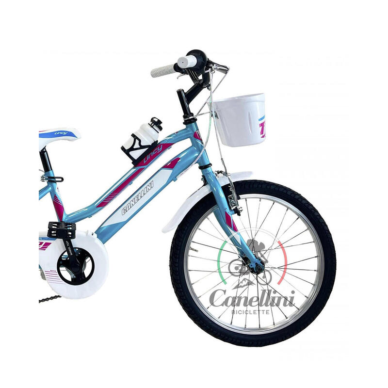 Vélo de fille VTT Canellini LINCY 20" - Bleu clair/Fuchsia