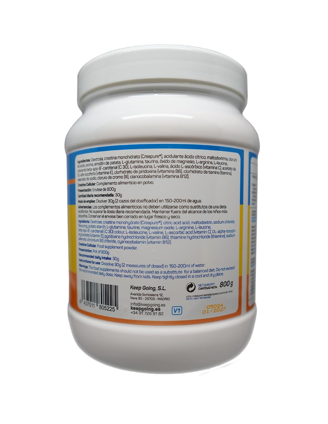 Creatina Creapure "Creatine Cellular" 800g 2/4