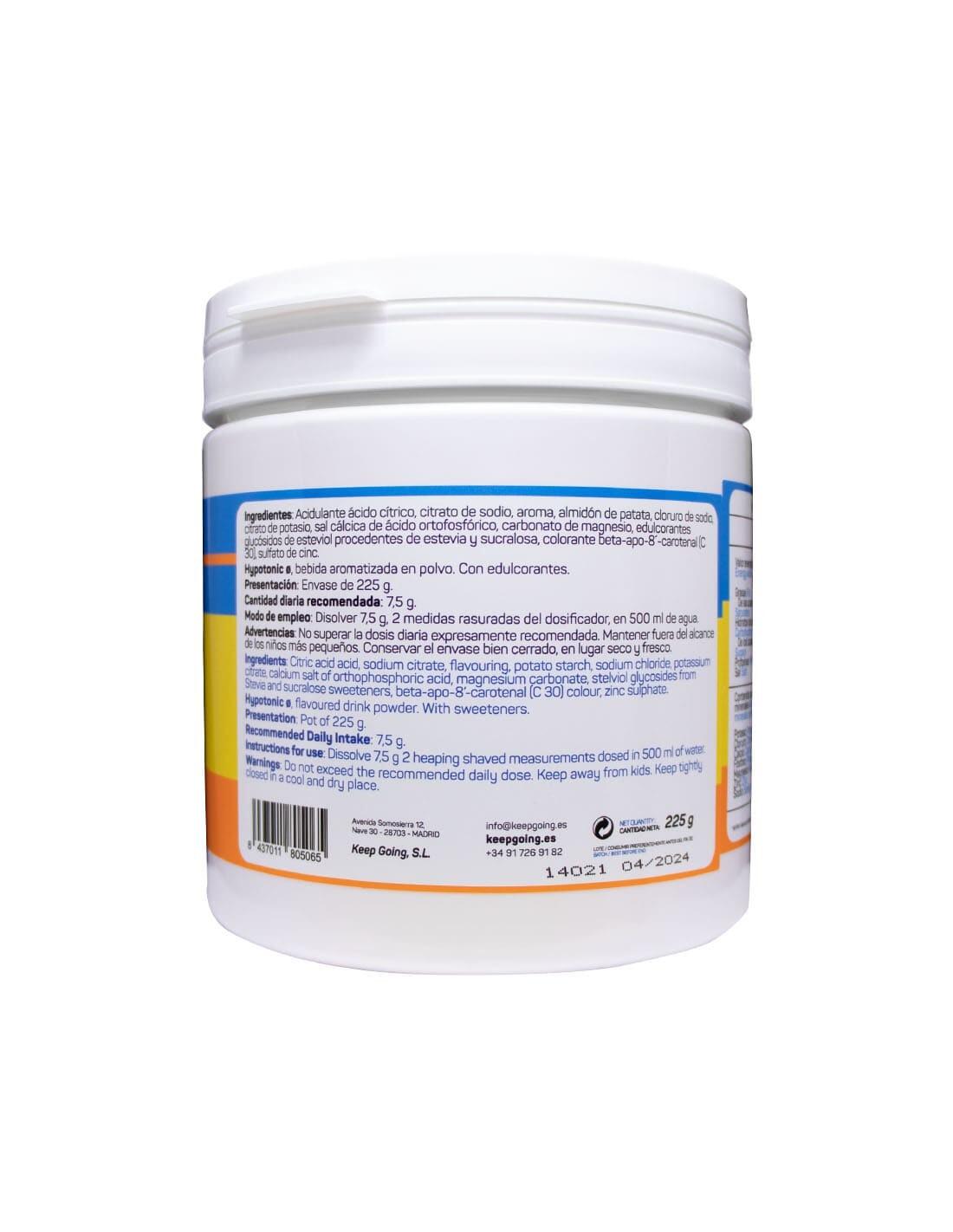 Bebida hipotónica en polvo "Hypotonic" Sabor Mandarina 225g 3/5