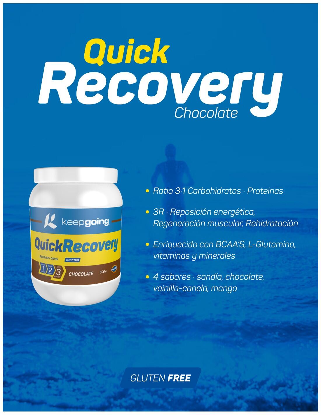 Bebida Recuperadora en Polvo "Quick Recovery" Sabor Chocolate 600g 4/5