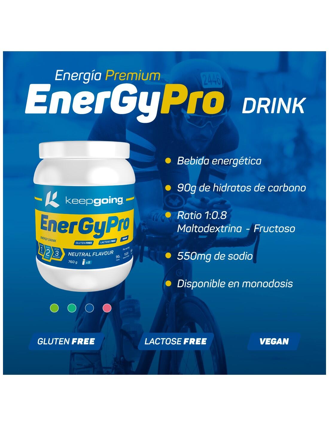 Bebida Energética en Polvo Energía Pro "EnergyPro Drink" Sabor Neutro 760g 5/7